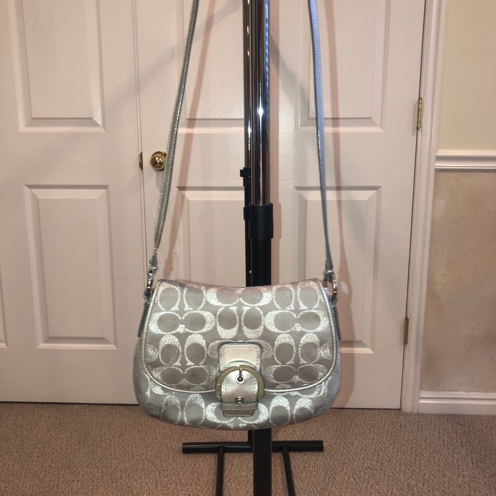 Silver Coach Cross Body
